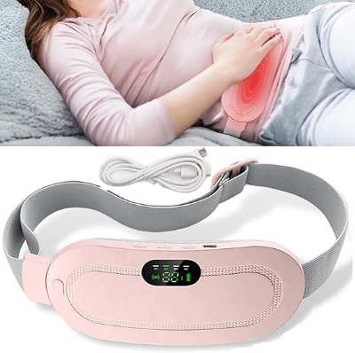 Picture of Heating Pad for Period Cramps, Fast Heating Pad with 6 Heat Levels and 6 Massage Modes, Portable Cordless Menstrual Heating Pad, Back or Belly Period Massager for Women
