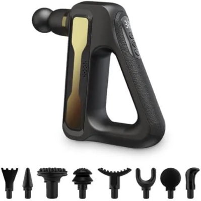Picture of Fascial Gun Deep Tissue Handheld with 32 Speed Levels 8 Massage Heads LCD Display Muscle Massager Quiet Powerful Percussion Fascial Gun for Pain Relief.