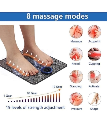Picture of EMS Foot Massager with Remote control Electric Relaxation Machine for Legs Pain Relief Device.
