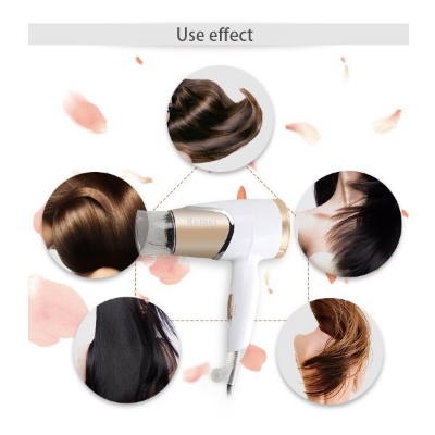 Picture of Kemei KM-6831/KM-6832/KM-6833/KM-3365 Mini Low Noise Foldable Electric Hair Dryer Styling Tools Home Hair Dryer For Girl.