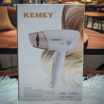 Picture of Kemei KM-6832/KM-3365 Mini Low Noise Foldable Electric Hair Dryer Styling Tools Home Hair Dryer For Girls