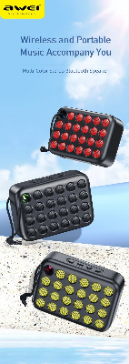 Picture of AWEI Y385 4W Promotional Outdoor Bluetooth Speakers Black