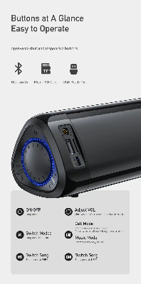 Picture of Awei Y333 Portable Bluetooth Speaker - Heavy Bass Stereo Sound Bar