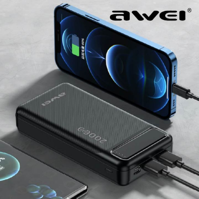 Picture of Awei P6K 20000mAh Dual USB Port Fast Charging Power Bank