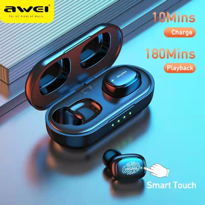 Picture of AWEI T13 Pro Bluetooth Earphones Wireless Waterproof Touch Earbuds Hifi Sound Quality