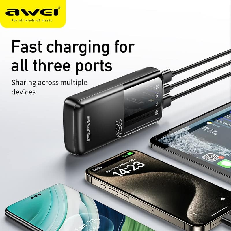 Picture of Awei P13K 22.5W PD Powerbank 20000mAh Fast Charging