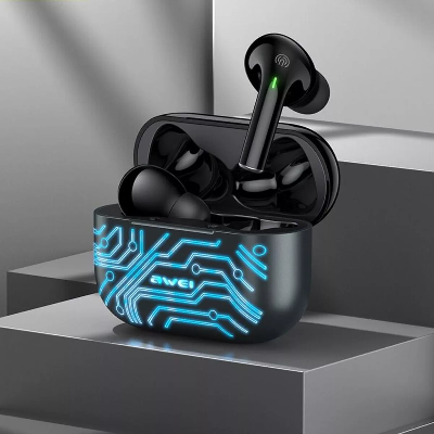 Picture of Awei T29 Pro True Wireless Games Earbuds With Dynamic Color Changing Charging Case
