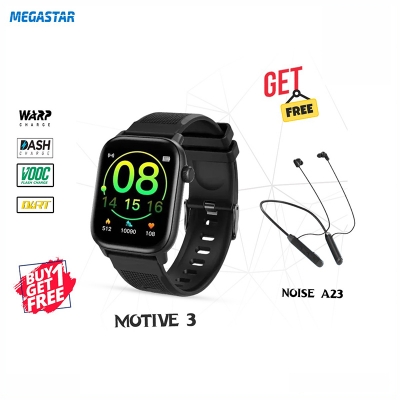 Picture of Riversong Motive 3 Smart Watch Get Free Noise A23 Neckband Black
