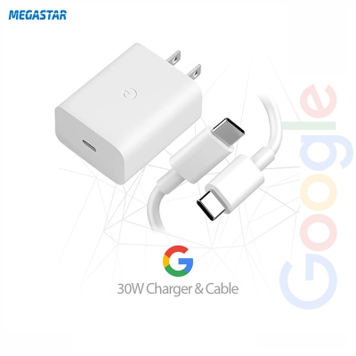Picture of Google 30W Power Adapter/ Charger With Google Type C2C Cable Bundle White
