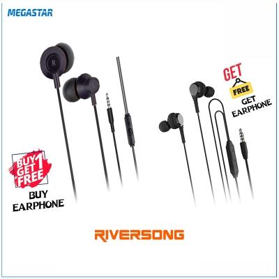Picture of Riversong Wired Earphones/Headphone Buy 1 Get 1 Offer Black