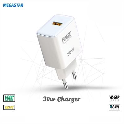 Picture of 30W Fast Charger(VOOC DART WARP DASH Support) White