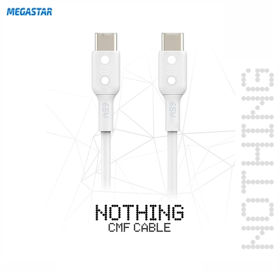 Picture of Nothing CMF Phone 65W GaN Fast Charging USB-C Cable White