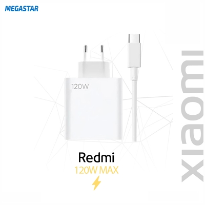 Picture of Redmi Xiaomi POCO 120W Turbo Charge / Hypercharge Adapter with Cable White