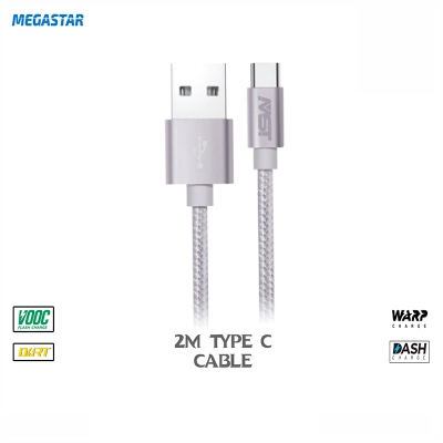 Picture of MEGASTAR Exclusive Type C USB Cable 2 Meter Multicolor