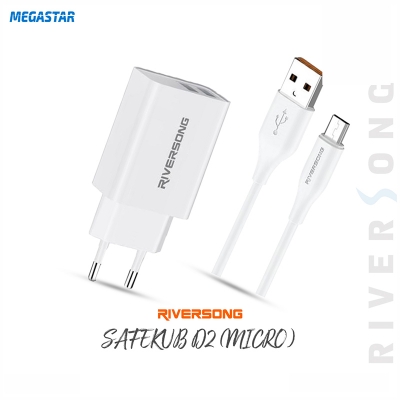 Picture of RIVERSONG Charger Model (SafeKub D2 AD29) with  Micro USB Cable White