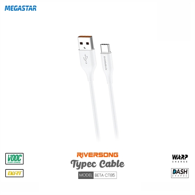 Picture of Riversong Type C Cable Fast Charging Model (Beta 09 CT85) Black Black