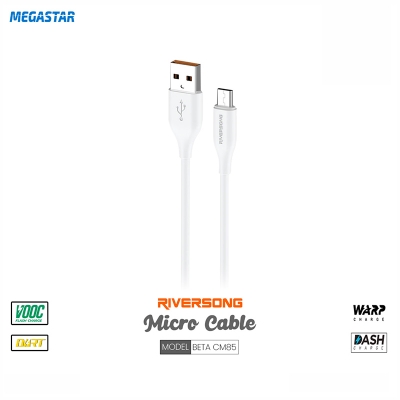 Picture of Riversong Micro USB Cable Fast Charging Model (Beta 09 CM85) Black Black