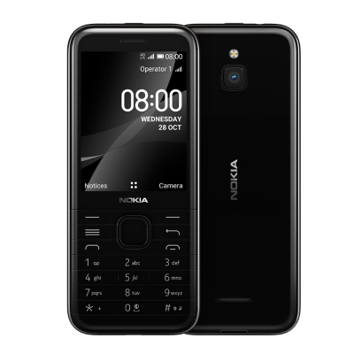 Picture of Nokia 8000 Ds (2020) 4G kaios supported Features Phone wifi hotsport youtube supported - Black