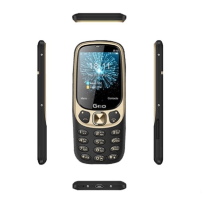 Picture of Geo R10 Dual Band Dual stanby Button Phone very slim smart looking and strong network feature phone - Black