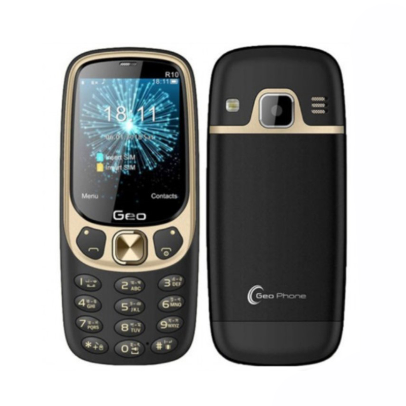 Picture of Geo R10 Dual Band Dual stanby Button Phone very slim smart looking and strong network feature phone - Black