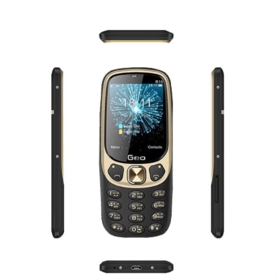 Picture of Geo R10 Dual Band Dual stanby Button Phone very slim smart looking and strong network feature phone(Black)