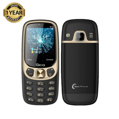 Picture of Geo R10 Dual Band Dual stanby Button Phone very slim smart looking and strong network feature phone - Black
