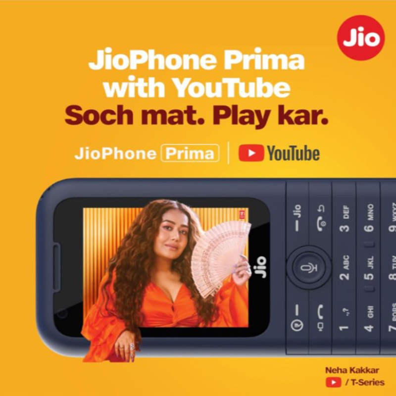 Picture of JioPhone Prima 4G Keypad Phone WiFi Hotsport Youtube support with Premium Design, JioTV, JioCinema, JioSaavn(Black)