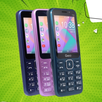 Picture of Kaios Phone Geo Feature Phone T19 4G youtube WhatsApp supported(Blue)