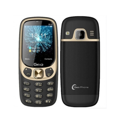 Picture of Geo R10 Dual Band Dual stanby Button Phone very slim smart looking and strong network feature phone(Black)
