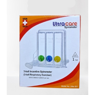 Picture of ultra care 3-Ball Lung Trainer & Spirometer – Deep Breathing & Breath Measurement System