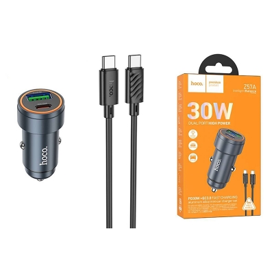 Picture of Hoco Z57A Dual Port 30W Fast Car Charger – Power Meets Perfection