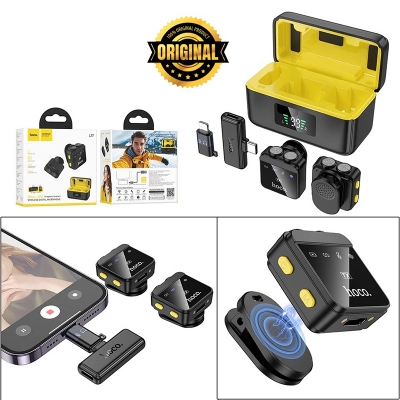 Picture of HOCO L17 Wireless Dual Magnetic Microphone – Record Like a Pro Anytime, Anywhere