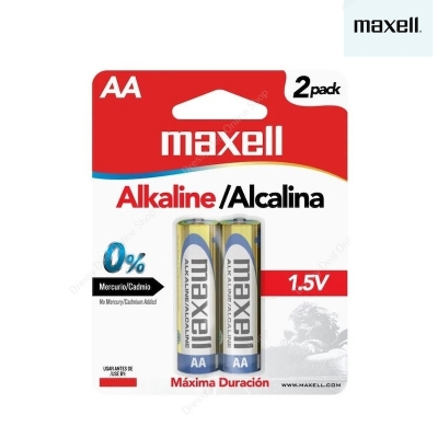 Picture of Maxell Longer Lasting Power Alkaline AA Original Battery 1.5V 2PCS Per Pack