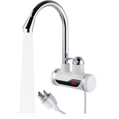 Picture of Instant Tankless Electric Water Heater Faucet 360° Rotating Hot Water Faucet with LED Digital Display Fast Heating Tap for Kitchen Bathroom Big Under Bend