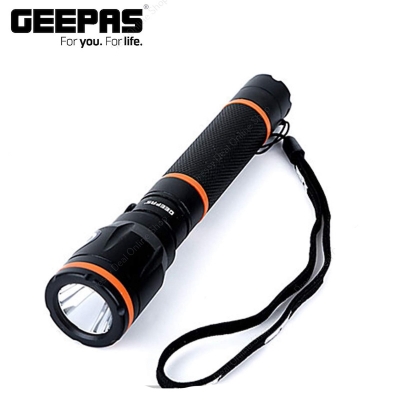 Picture of Geepas GFL4659 Rechargeable LED Flashlight - Portable Waterproof Hyper Bright 3W CREE LED Torch Light | 1.5 Hours Working with 1000M Distance Range