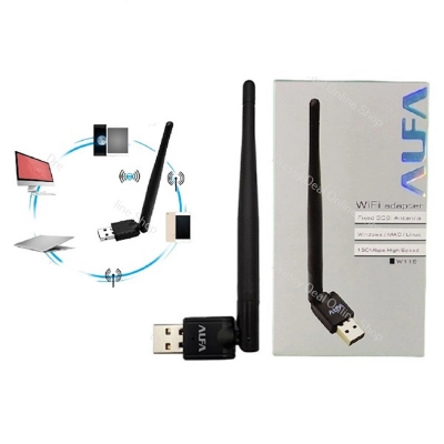 Picture of Alfa W116 Net WiFi Fixed 3DBi Hifh Gain Long range Antenna Wireless-N USB Adapter