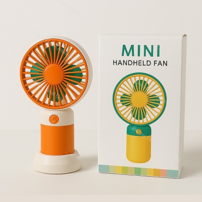 Picture of Mini Handheld Rechargable unique design potrable Fan with stand