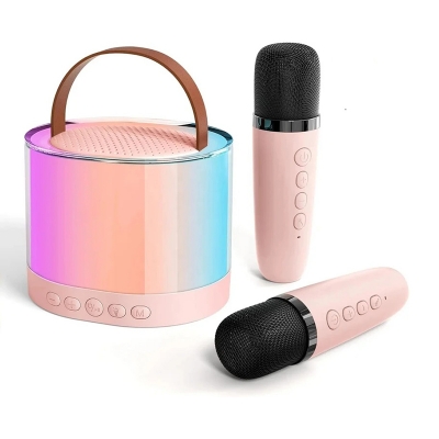 Picture of K52 RGB Wireless Karaoke Speaker Portable Bluetooth Music Machine with Dual Mic | Fun Gift for Kids & Family