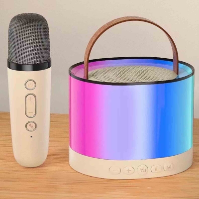 Picture of K52 RGB Wireless Karaoke Speaker Portable Bluetooth Music Machine with singel Mic | Fun Gift for Kids & Family