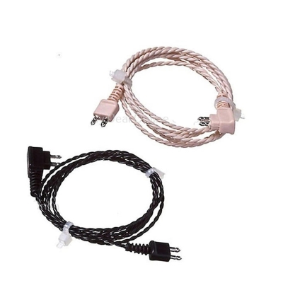 Picture of 2 pin Hearing Aid Wire Cable Cord for Pocket Hearing Aids Siemens Rexton -Black and Beige