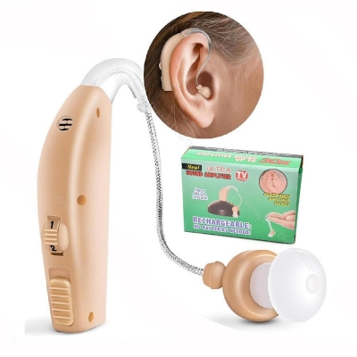 Picture of Ultra Rechargable Sound Amplifier BTE System Hearing Aid  30X Sound Amplification with Recharging Station