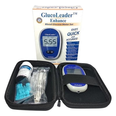 Picture of Glucoleader Enhance- Taiwan Diigital Blood Glucose Monitor/Gluco Meter/Diabetics Test Machine -Blue