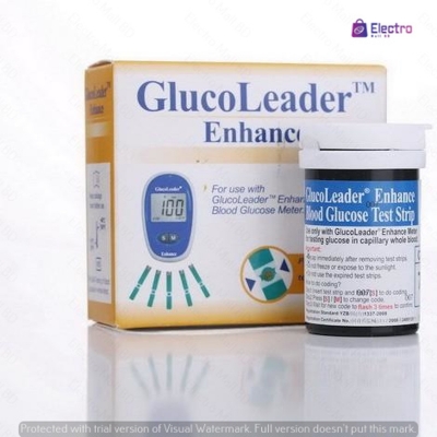 Picture of GlucoLeader Enhance BLUE Strips For Blood Glucose Monitor Test Strips -25 pcs