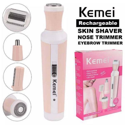 Picture of Kemei Km-3024 Multifunctional 4 In 1 Rechargeable Woman Body Shaver Eyebrow Nose Trimmer Set