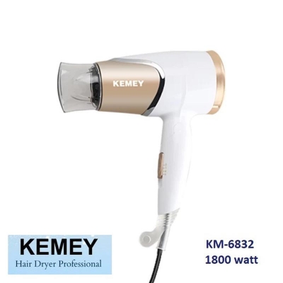 Picture of Kemey KM6832 Cool and Hot Foldable Electric Hair Dryer for Women
