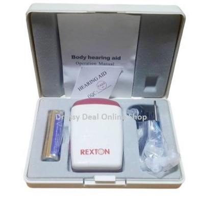 Picture of Rexton Fusion Pocket Type 2 Pin Hearing Aid Sound Amplifier for Old Ager with storage box Germany Made