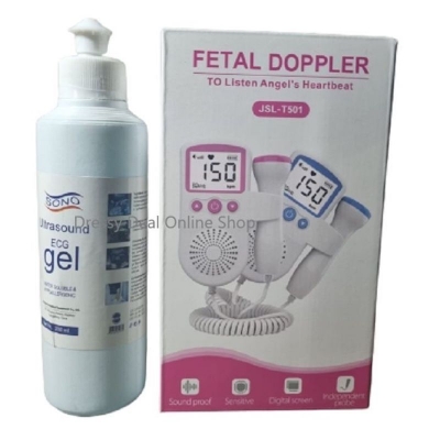 Picture of Fetal Doppler Heart Rate Monitor Baby Fetal Sound Heart Detector with LCD Display with Free Gel