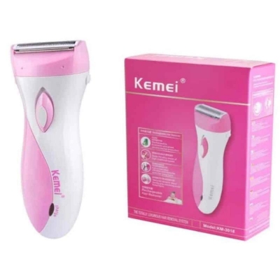 Picture of Kemei KM-3018 Electric Waterproof  Shaver Bikini Underarm Body Lady Epilator Hair Removal Cordless Trimmer for women