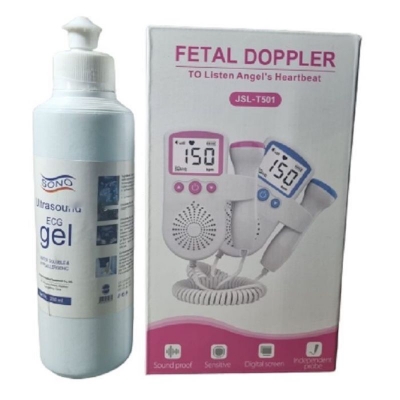Picture of Fetal Doppler Heart Rate Monitor Baby Fetal Sound Heart Detector with LCD Display (Free Gel)