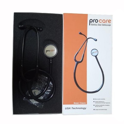 Picture of Procare Classic Stainless Steel Stethoscope -Black